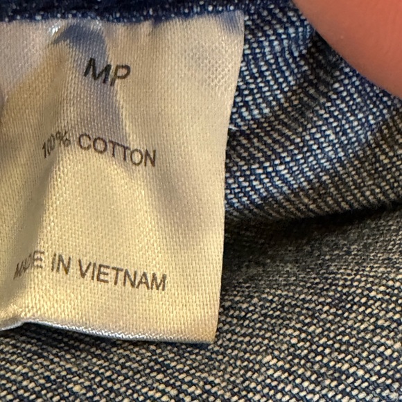 Vermont Country Store Denim Skirt Sz Medium Petite A Line Classic Midi Western - Picture 8 of 8